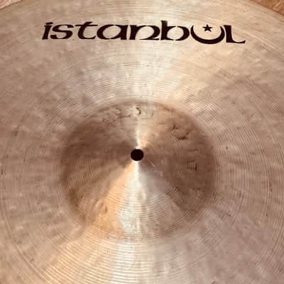 Vintage 1980s Istanbul Pre Split Stencil Logo 24” Ride Cymbal 4000g, with rivets image 4