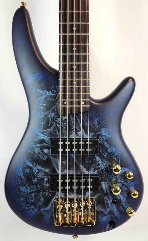 Ibanez SR305EDX SR Standard 5-String Bass, Gold Hardware, Cosmic Blue Frozen Matte image 1