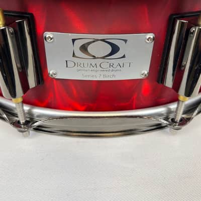 Drum Craft Series 7 Birch Snare - Red Satin Flame image 2