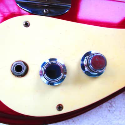 Mosrite The Ventures Bass Guitar, 1964, Candy Apple Red, Case image 7
