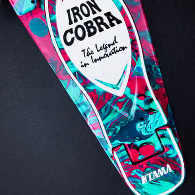 Tama HP900PMCS 50th Limited Iron Cobra Power Glide Single Pedal - Marble Coral Swirl image 2