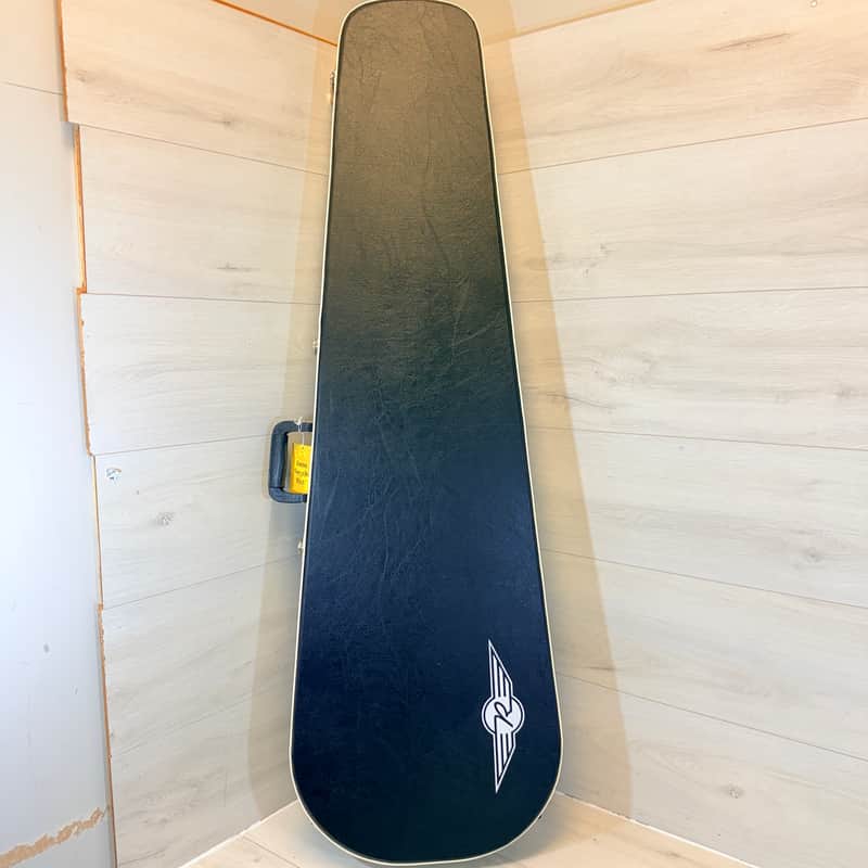 Reverend Teardrop Bass Guitar Hardshell Case Black Exterior Gray Plush Interior image 1