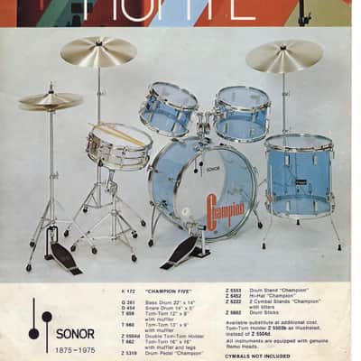 1979 Sonor Acryl Champion 6-Piece Drum Kit Red image 12