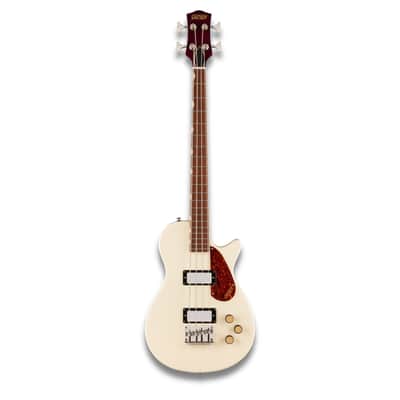 Gretsch Streamliner Jet Club Single-Cut 4-String Right-Handed Bass Guitar with Nato Body and Laurel Fingerboard (Vintage White) image 1
