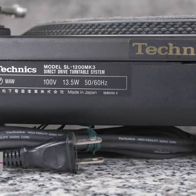 Technics SL-1200MK3 Black Direct Drive DJ Turntable in Good Condition image 25
