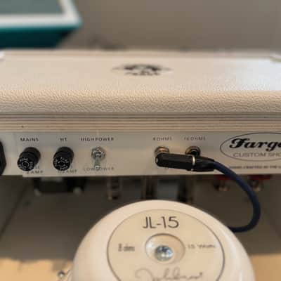 Fargen Fargen Amps FJLA John Lennon Limited Edition Artist 15W 1x12 Tube Guitar Combo 2012 - White with licensed print of John Lennon art image 6