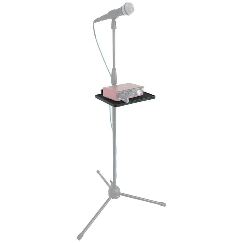 Clamp-On Tray Utility Shelf For Any Mic Stand (9.7" X 7.3") image 1