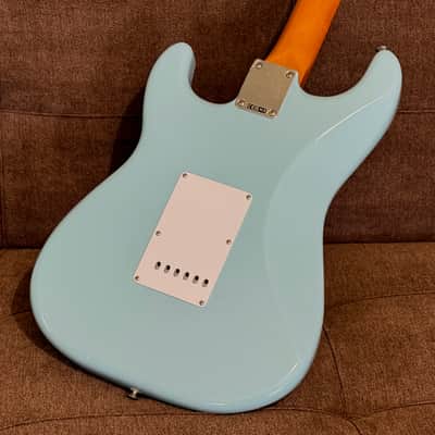 Fender Vintera III Early '60s Stratocaster with Fender Deluxe Gig Bag and Case Candy 2026 Model in Sonic Blue image 6