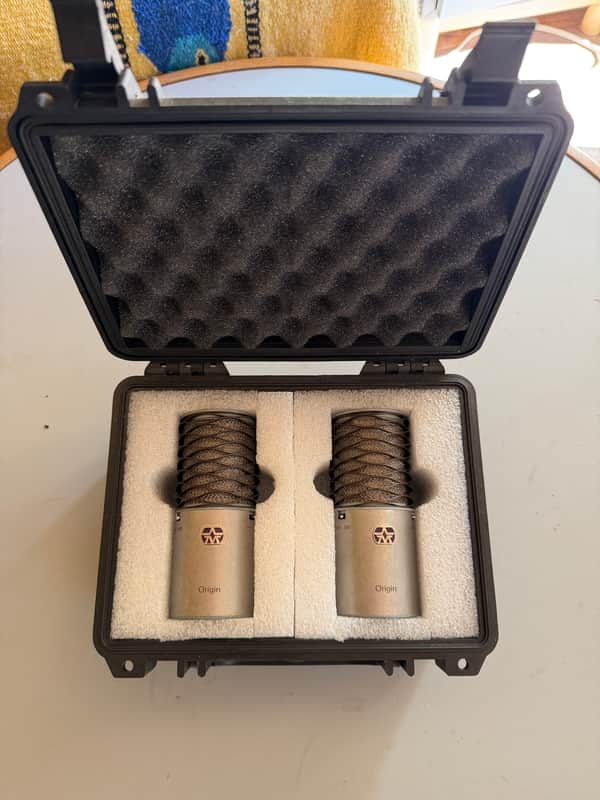 Stereo Pair Aston Origin Large Diaphragm Cardioid Condenser Microphone 2010s - Metal image 1