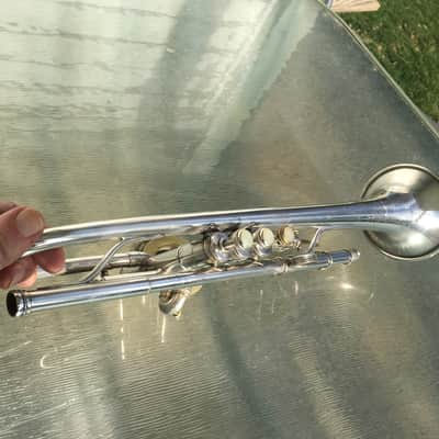 SUMMER DEAL MARTIN 1926 HANDCRAFT DANSANT NICE SILVER TRUMPET SERVICED COMP. NICE VALVES MARTIN CASE MPC & ADAPTOR image 16