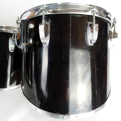 *Ludwig 12,13,14" Power Cut Monroe Marching Tenor Trio Tom Drums Black Starfire* image 12