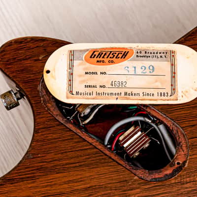 1962 Gretsch Champagne Sparkle Jet Double Cutaway 6129T w/ Burns Vibrato, Case image 17