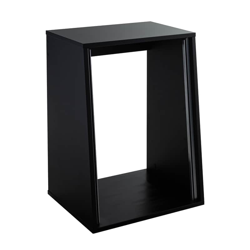 MUSIC STORE Studio Rack 16HU Black Angled - Studio Rack image 1