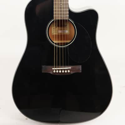 Jasmine JD39CE-BLK Dreadnought Acoustic Electric Guitar. Black Finish image 2