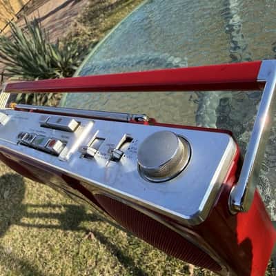Sony CFS-6 Rare Vintage MINT Red Slim Cassette Boombox Warranty Tested Serviced image 6