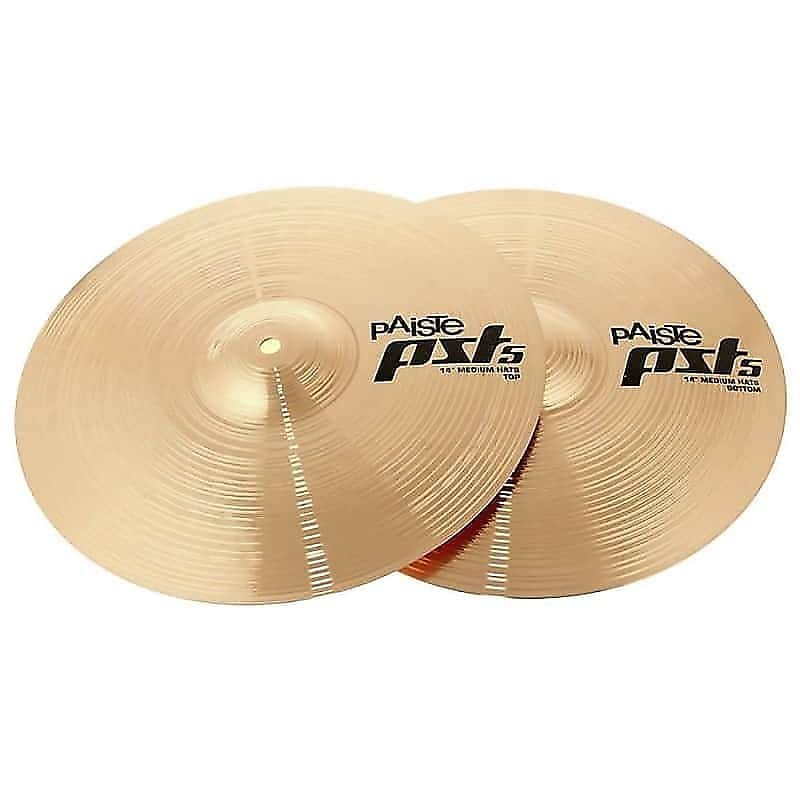 Paiste 14" PST 5 Medium Hi-Hat Cymbals (Pair) image 1