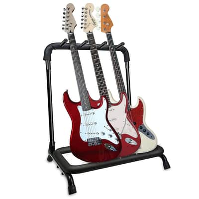 5 Core Guitar Rack Stand 3 Guitars Holder Universal Multi Storage for Acoustic Electric and Bass - GRack 3N1-GRack 3N1 OVAL image 2