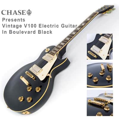 Vintage V100 Premium Full Size Electric Guitar | Boulevard Black | V100BB Limited Edition image 1