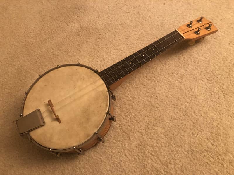 Vintage 1930s Banjo Ukulele Banjolele Uke with Original Case image 1