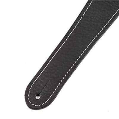 Genuine Fender Monogrammed Logo Adjustable Leather Guitar Strap - Black image 5