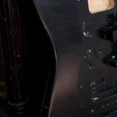 Allparts Stratocaster Body Black Aged Relic Nitrocellulose Lacquer Fender Licensed Strat image 2