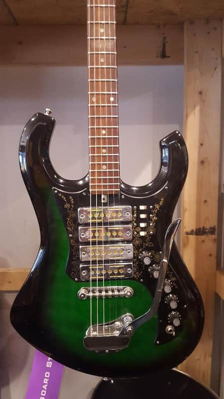 Teisco Bighorn 4 Gold-foil Pickup Green Burst Late 60's Early 70's image 1