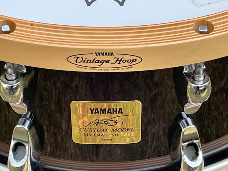 Yamaha MSD14AF Anton Fig Signature 14x6" Maple Snare Drum 2000s - Black image 1