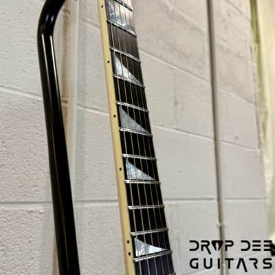 Jackson Custom Shop Randy Rhoads Electric Guitar w/ Case-Black w/ Yellow Pinstripes image 9