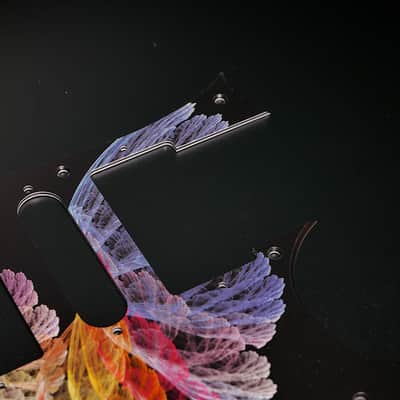 Fractal Wings #8 / Ibanez Pickguard / RG350 / JEMJR / Graphic / Stormguitar image 9