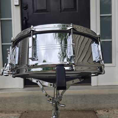 Slingerland Leedy Super Sound King brass snare drum 1960s - Chrome image 5