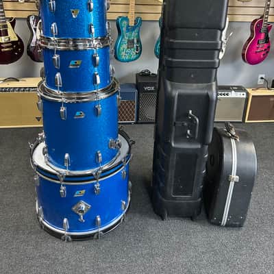 Vintage Ludwig Blue Sparkle 1970s Drum Set 22/16/13/12/8/6 w/ Atlas Stands and Extras #2555 image 18