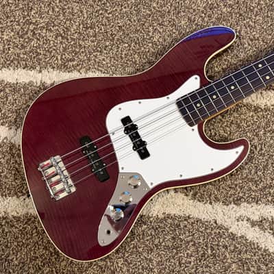 Killer Curly Maple NECK! 2007-2010 Fender AJB-110DMC Aerodyne Jazz Bass Dimarzio Pups Flame Shadow image 1