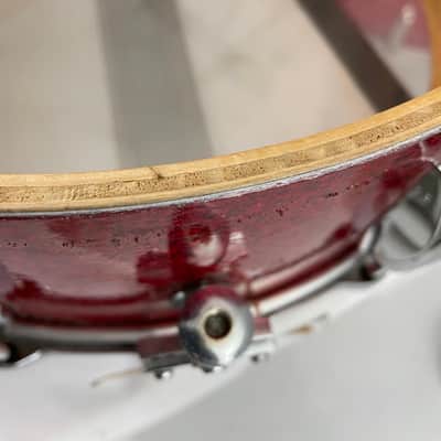 Gretsch 1950’s Broadcaster 3-ply red sparkle drum kit. 20-13-16-14x5 1/2 image 16