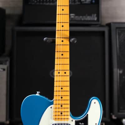 Fender American Professional Classic Telecaster Electric Guitar - Faded Lake Placid Blue with Gig Bag image 5