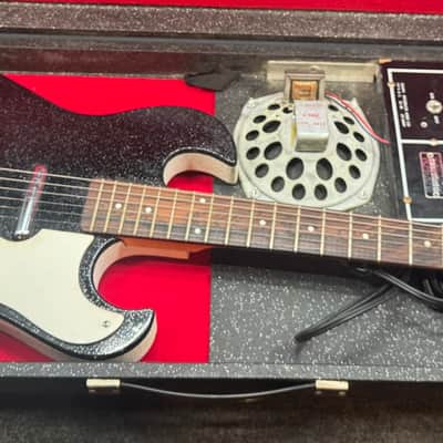 Silvertone 1448 With Case Amp 1962 - 1967 - Black image 6