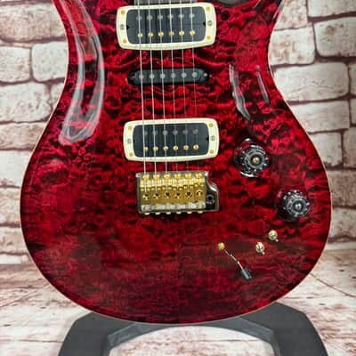 PRS Modern Eagle V Wood Library 10Top Red Tiger Quilted Stained Flamed Maple Neck Ziricote FB Ltd. 2pcs worldwide image 3