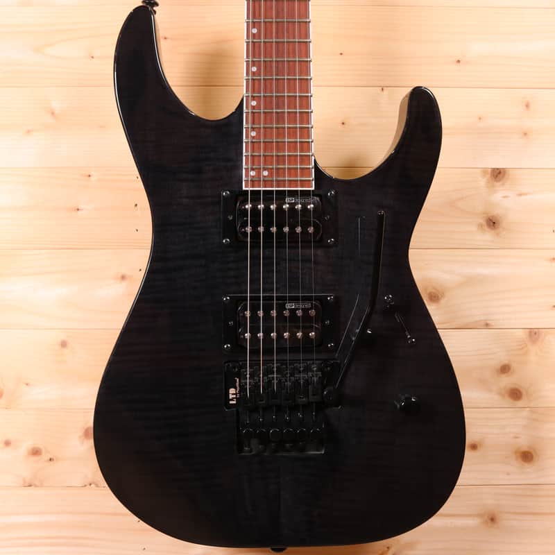ESP LTD M-200FM - Roasted Jatoba Fingerboard, See Thru Black image 1