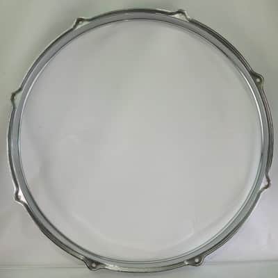 Gretsch 16"Die-Cast 8-Lug Floor Tom Drum Rim Hoop Vintage 60s Chrome Round Badge image 6