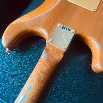 Mint Fender Custom Shop Artisan Pale Moon Ebony Strat Roasted AAA Birdseye Neck Ebony Board image 12