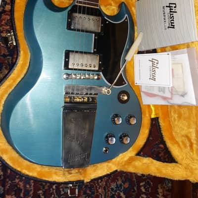 Gibson Custom Shop Murphy Lab '64 SG Standard Reissue with Maestro - Light Aged Pelham Blue !! image 3