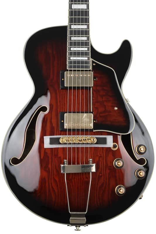 Ibanez Artcore Expressionist AG95QA Semi-hollow Electric Guitar - Dark Brown Sunburst image 1