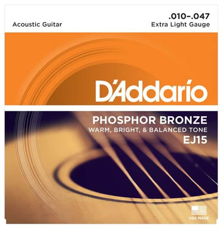 D'Addario EJ15 Phosphor Bronze Extra Light Acoustic Guitar Strings .010-.047 image 1