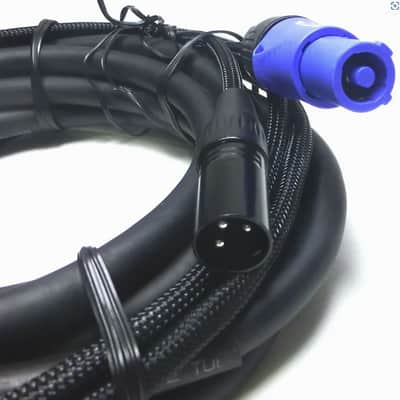LASE 50 Ft (15.2M) Siamese PowerCon AC & XLR Audio Combo Cable (Powered Speakers image 3