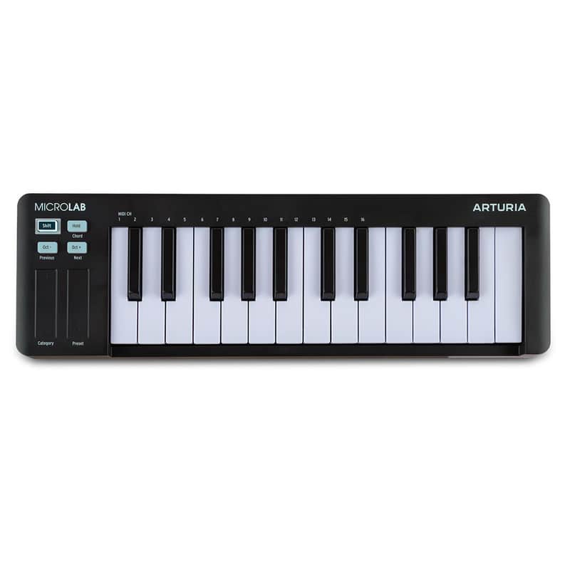 Arturia MicroLab Mk3 MIDI Controller Keyboard (Black) image 1