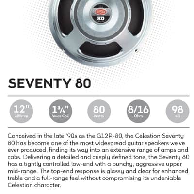 Celestion SEVENTY 80 12" 8ohm 80W Ceramic Magnet Guitar Speaker 98dB 85Hz image 2