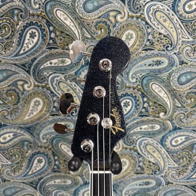 Fender Limited Edition Gold Foil Jazz Bass Black Sparkle image 3