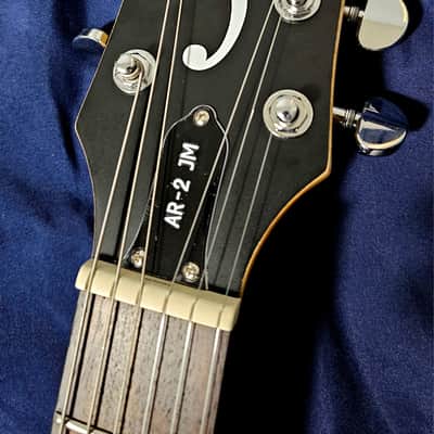 JCraft AR-2 2023 JM Semi-Hollow Electric Guitar Black w/ Padded Gig Bag image 6