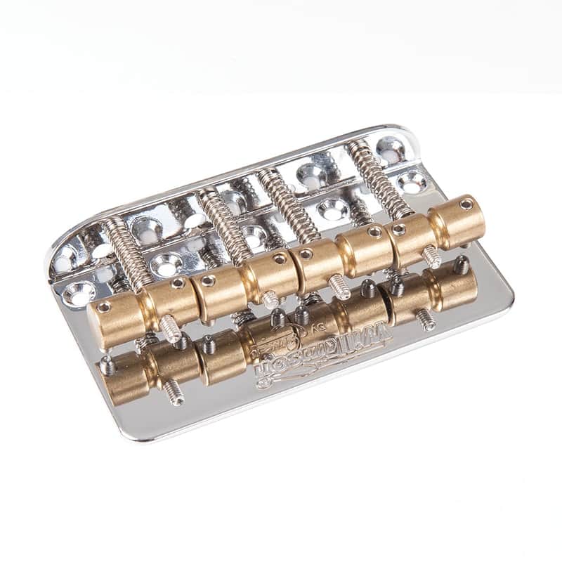 Wilkinson Barrel-Style Bass Bridge ~ Chrome ~ Left Hand image 1