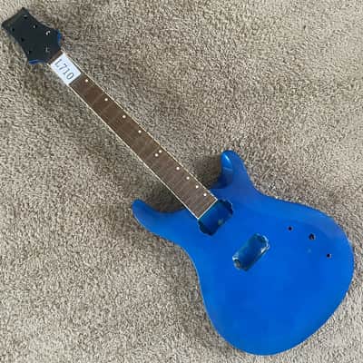 HH Electric Guitar DIY Project, Metallic Blue, 22 Frets image 2