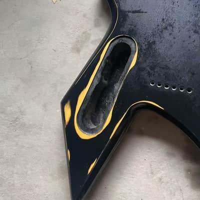 Fly Top Black Warlock Style Guitar Body image 4